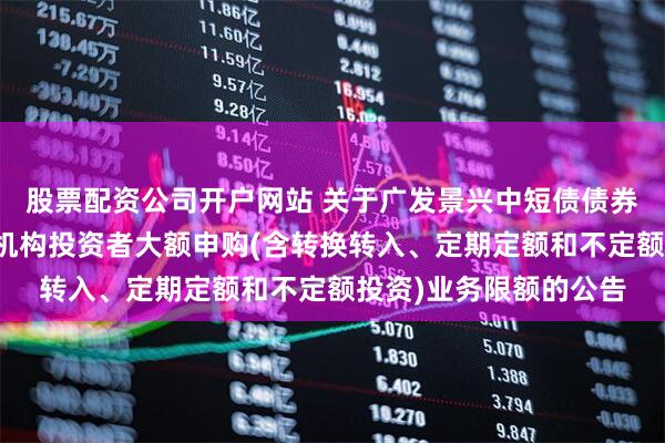 股票配资公司开户网站 关于广发景兴中短债债券型证券投资基金调整机构投资者大额申购(含转换转入、定期定额和不定额投资)业务限额的公告